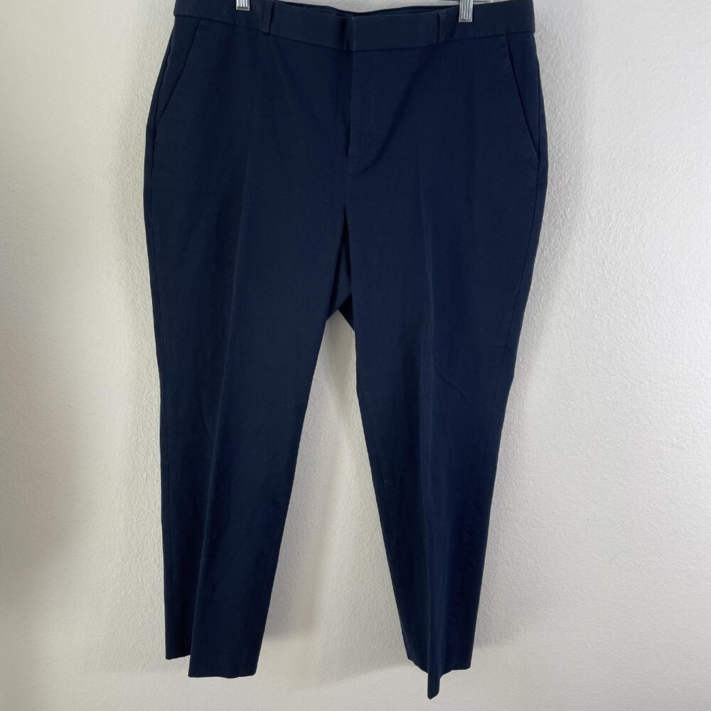 Banana Republic Avery Pants Womens 18L Navy Slim Tapered Chino Stretch‎ Work